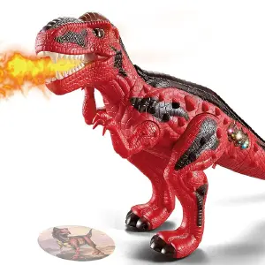 Dinosaurio lanza humo proyector