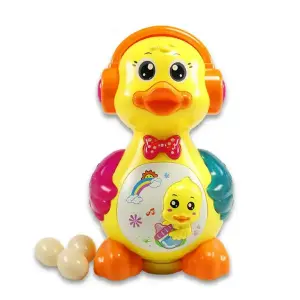 Robot Pato Pone Huevos Luces Sonido Bat