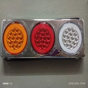 STOP EN NEON TRIPLE 4" REDONDO