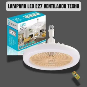 LAMPARA LED E27 VENTILADOR TECHO