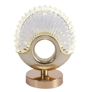 Lampara Mesa Cristal Luz Decorativa Dona