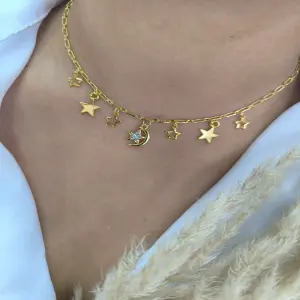 cadena en rodio dijes de estrella