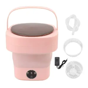 Mini lavadora plegable con canasta