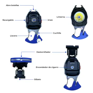 Mini Linterna COB 9 en 1 W5147