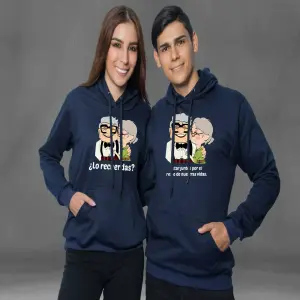Buzo,Hoodie Parejas Azul  Abuelitos up