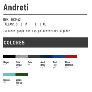 Camiseta Basica Andreti Cuello Licrado