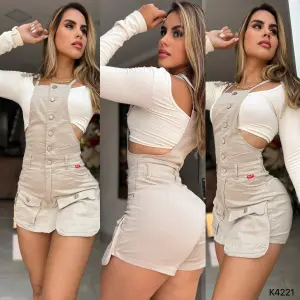 BRAGA FALDA SHORT BEIGE K4221