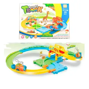 Pista Tren Set Armable Interactiva Movim