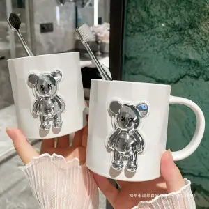 Pocillo taza cocina oso dorado FK23D-229