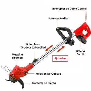 Guadaña Recargable 48V Real 2 Baterias