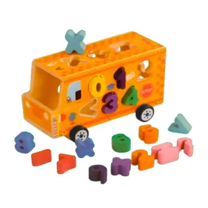 Juego Bus Escolar Encastre Numeros Multi