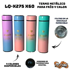 TERMO PANTALLA DIGITAL HAPPY 500 ML