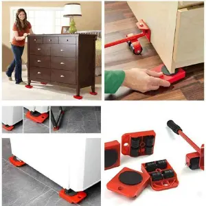 Kit Desplazamiento Muebles Bases PALANCA