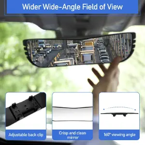 ☑️ ESPEJO RETROVISOR GRAN ANGULAR CARRO