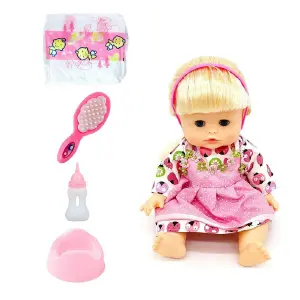 Muñeco Bebe Flores Tetero Pañal Vacinill