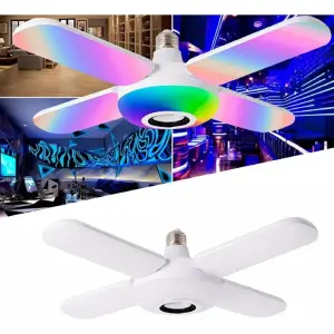 Bombillo Lampara Con Bocina Led Rgb