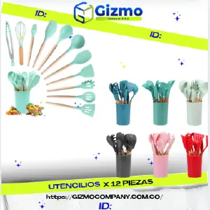 Set X12 Utensilios Cocina Silicona