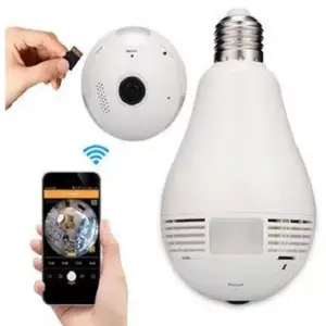 Camara De Seguridad  Bombillo Fija