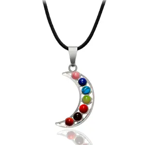 Collar Cuarzo Siete 7 Chakras Luna