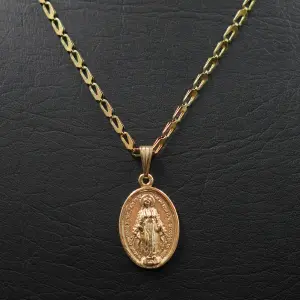 Cadena-Dije Virgen Milagrosa Dorad Canda