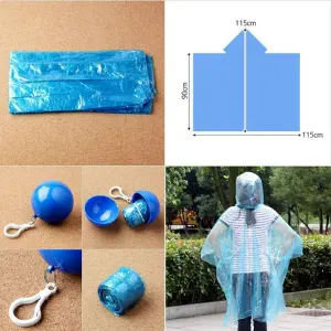 Capa Impermeable Lluvia Estuche Llavero