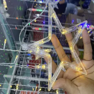 Cortina de Luces Navideñas 6M Estrella 260LED: ¡Ilumina tu Navidad con Brillo! - Cortina Luces Navidad 6M Estrella 260led