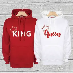 DUO BUSOS PAREJA KING QUEEN BLANCO Y ROJ