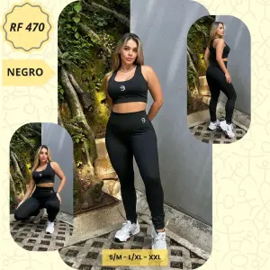 RF 470 Conjunto Leguins Crop Top
