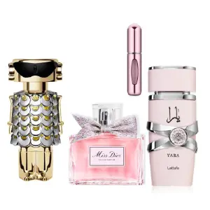 Kit(Miss dior+yara+fame+perfumero