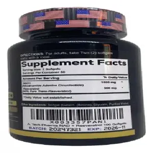 Resveratrol NAD+ 1500 MG: El Secreto para tu Vitalidad - Resveratrol NAD+ 1500 MG 100 Cápsulas