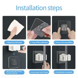 Soporte Adhesivo Para Escobas De Pared
