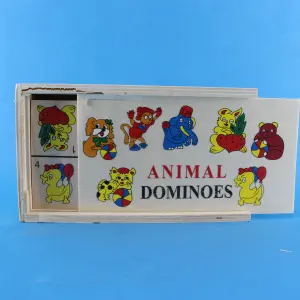 Domino en madera figuras animales