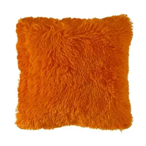 Cojin x2 Decorativo Peludo Naranja
