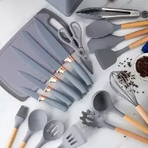 Set Juego 19 Pcs Utensilios Cocina Hogar