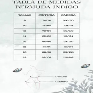 Bermuda índigo stretch mujer