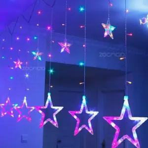 CORTINA LUCES LED PUNTA DE ESTRELLA 3M