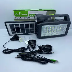 LINTERA PORTATIL-PANEL SOLAR CL-28: Ilumina tu camino con energía solar - LINTERA PORTATIL-PANEL SOLAR CL-28