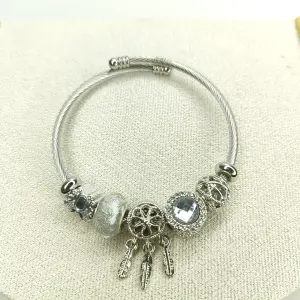 Pandora atrapasueño corazon plateado