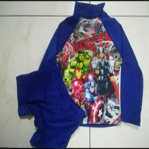 traje de baño avengers 2 azul niño