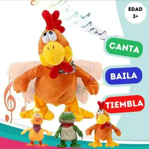 Juguete Bailarin Pato, Rana y Gallo