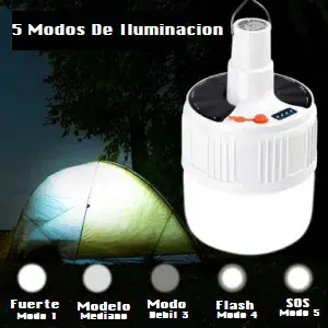 Bombillo  Lampara Recargable Solar SOS