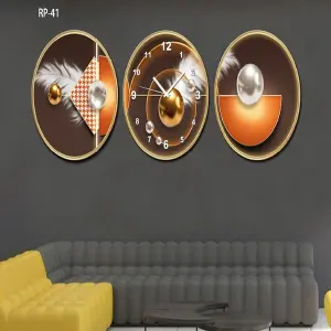RELOJ PARED ESTILO POLIPTICO 3 PIE RP-41