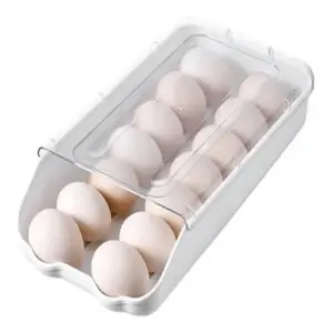 Organizador De Huevos Tapa Transparente
