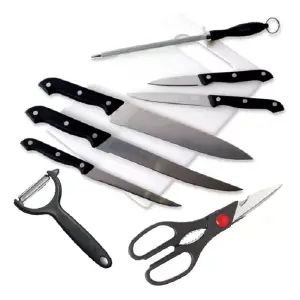 SET DE CUCHILLOS CON TABLA Y AFILADOR