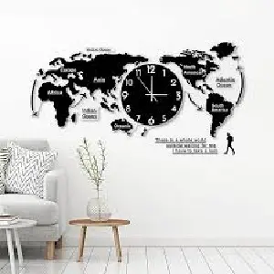 RELOJ PARED CONTINENTES