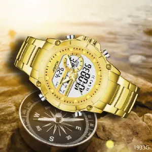RELOJ JOEFOX METÁLICO DORADO H 1933G-4