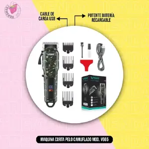 Maquina Corte Pelo Inalámbrica V-665 ⚡