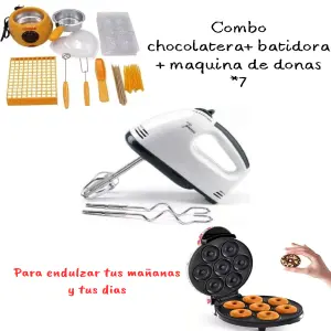 Chocolatera + Batidora + Maquina Donas