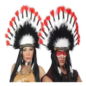 PENACHO PLUMAS INDIO JEFE DISFRAZ DIADEM