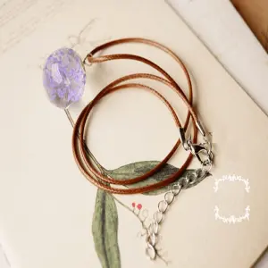 Collar Bola De Cristal Petalos Dama + Es